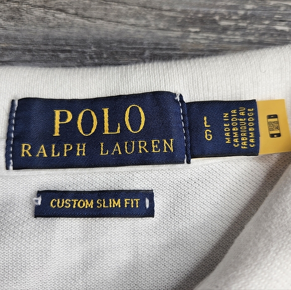 Polo Ralph Lauren White Long Sleeve Men's Large Custom Slim Fit - Picture 4 of 9